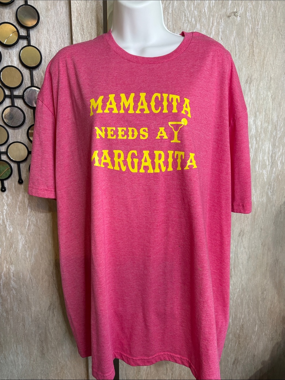 Gildan Hot Pink Graphic Tee - 'Mamacita Needs a Margarita'